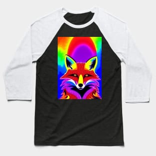 BEAUTIFUL THOUGHTFUL RAINBOW FOX Baseball T-Shirt